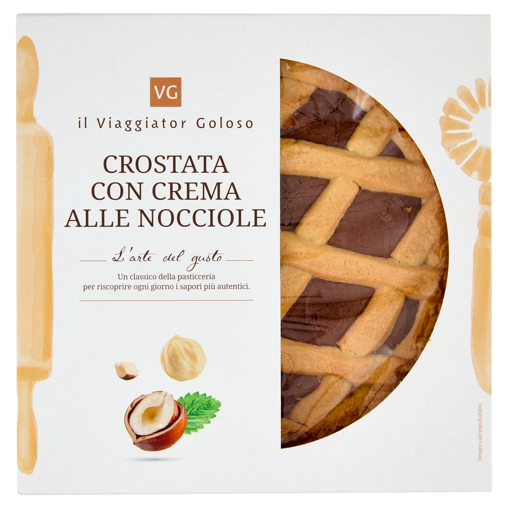Crostata con Crema alle Nocciole il Viaggiator Goloso